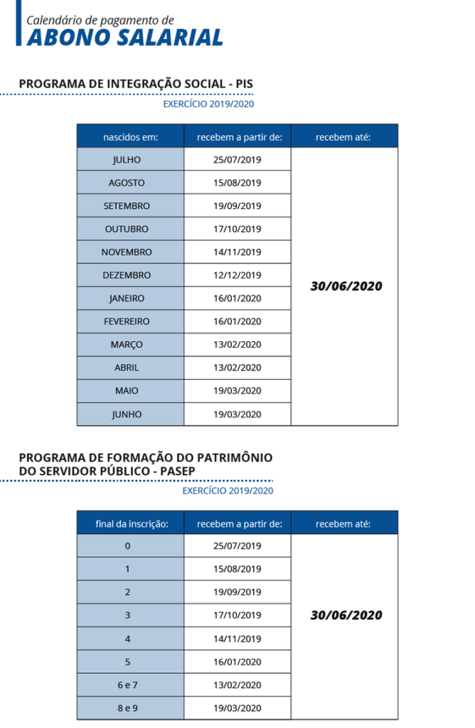 Pispasep 20192020 Governo Libera Calendário De Pagamento 0366