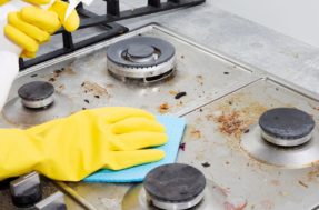 Mistura caseira potente para limpar o fogão; Apenas 2 ingredientes