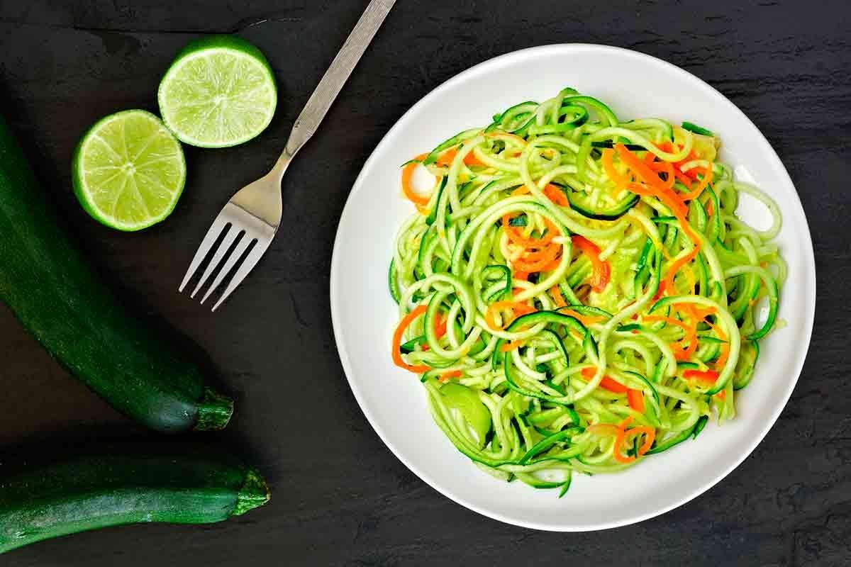 Zucchini and carrot noodles