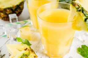 Bebida poderosa para a saúde, suco de abacaxi com azeite surpreende