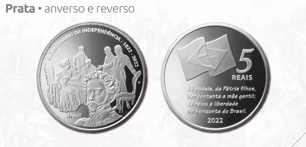 Moeda R$ 5 Comemorativa 200 anos da Independência