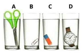 Você tem apenas 30 segundos para dizer qual copo tem mais água