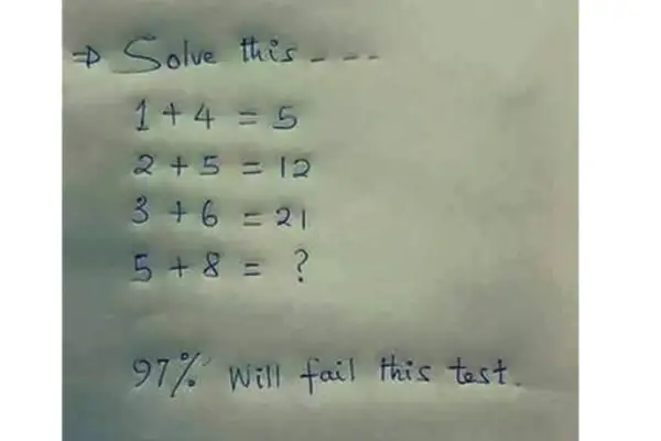 Resposta do desafio de lógica e matemática: Que número substitui a