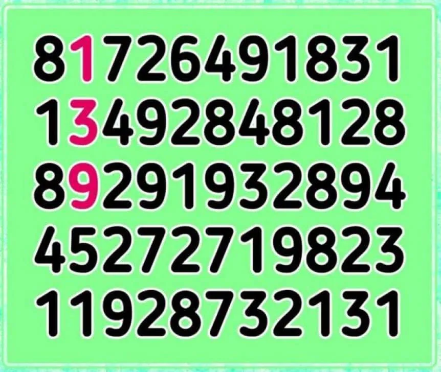 Jogo Do Enigma Da Lógica Encontre Os Números Escondidos Na Imagem