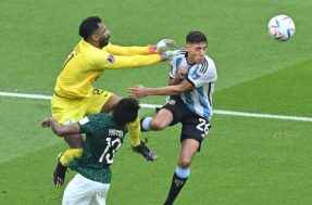 Catar 2022: Jogador da Arábia Saudita fratura o rosto durante jogo contra Argentina