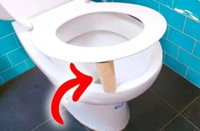 Não use o banheiro se tiver um rolo de papel embaixo do vaso sanitário