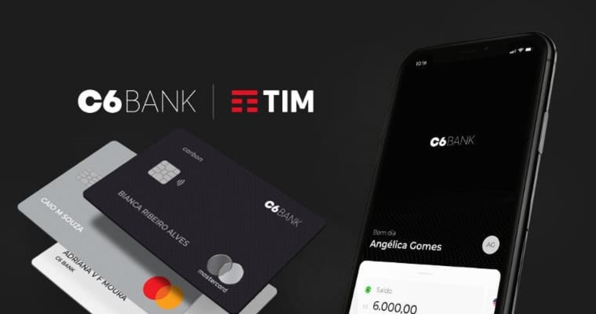 Clientes TIM com conta C6 Bank podem ganhar até 10 GB de bônus de internet