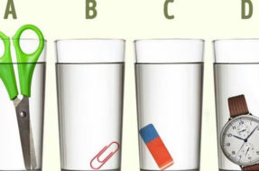 Pense rápido: em qual copo há mais água? Sua chance dura 4 segundos