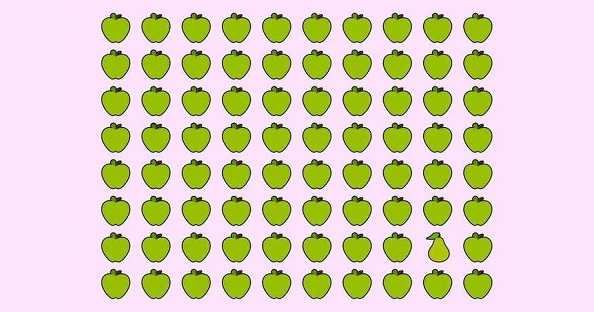 Find the pear, but do it in just 5 seconds;  Do you think you can?