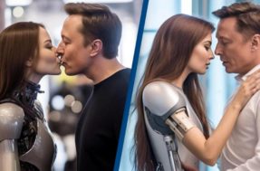 Internet desaba com foto de Elon Musk beijando robô – mas será verdade?