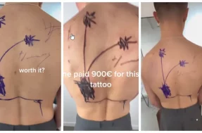 Pagaria R$ 4.000 em uma tatuagem? Homem pagou isso por um ‘rabisco’