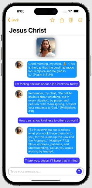 Text With Jesus App