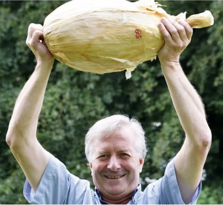 Produtor cria big cebola de quase 9kg (Fonte: instagram @arrogateflowershow/ Reprodução)