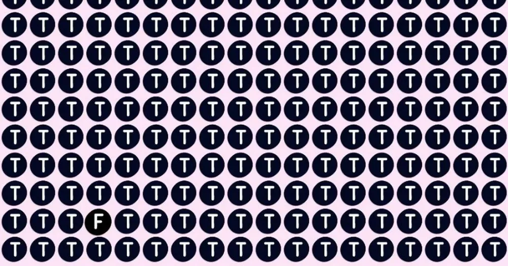 Ilusão de ótica: será que você encontra a letra diferente em menos de 17 segundos?