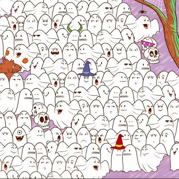 Desafio visual de Halloween: encontre o urso polar em meio aos “fantasmas” em 10 segundos 