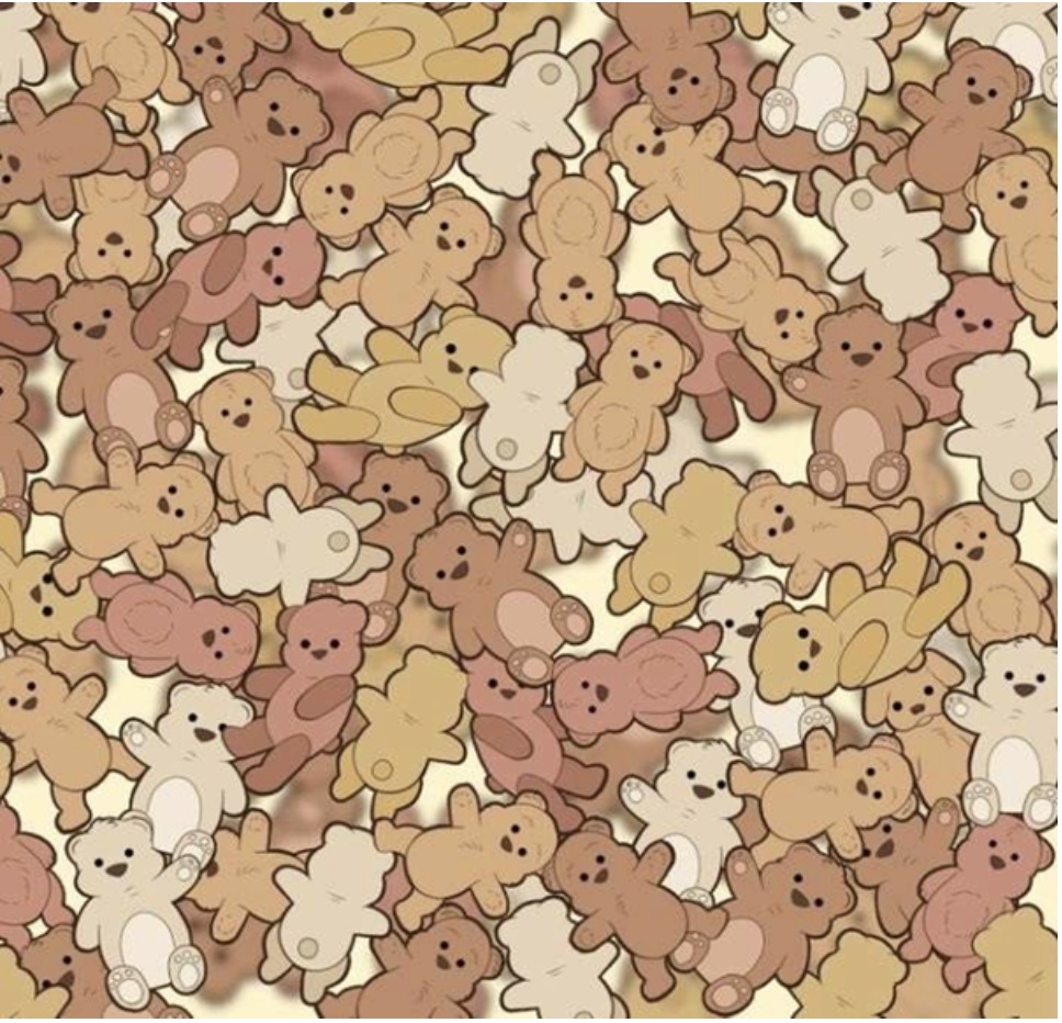 Encontre o cachorro na imagem dos ursinhos. (Fonte: Teste de QI/ Reprodução.)