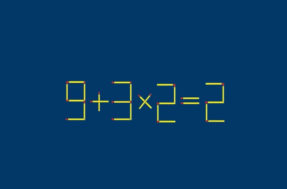 Desafio de matemática: você pode mover apenas 1 palito para ter a resposta
