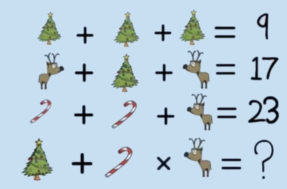 No clima de Natal, resolva este desafio em 30 segundos que só gênios conseguem