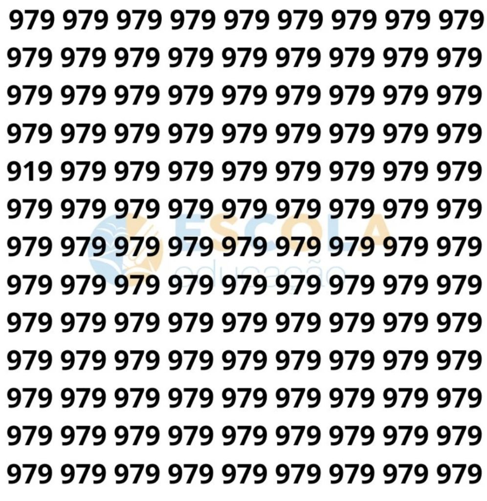 Encontre o número 919 em apenas 5 segundos! (Foto: Escola Educação)