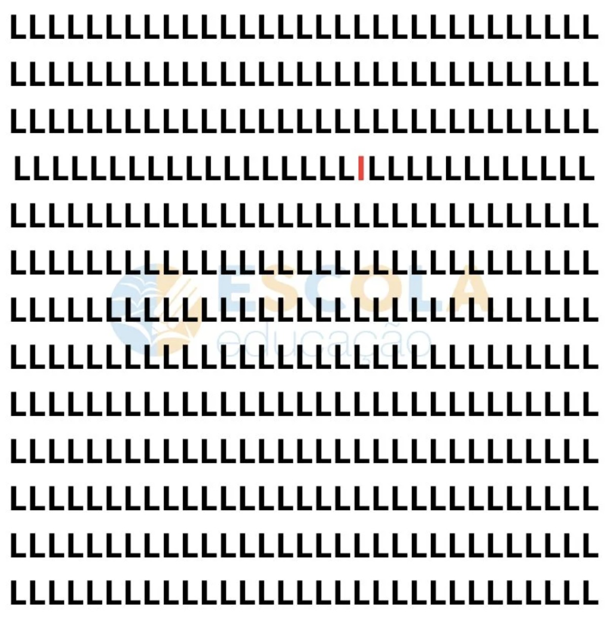 Gabarito - Encontre a letra I escondida na imagem em poucos segundos. (Imagem: Escola Educação)