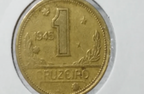 Saiba por que a moeda de 1 cruzeiro de 1945 chegou a valer R$ 2 mil