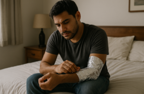 O motivo surpreendente para envolver o braço em papel-alumínio antes de dormir